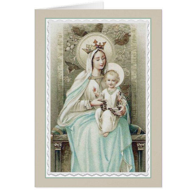 La Virgen Bendita Vintage María Jesús Rosario (Frente)