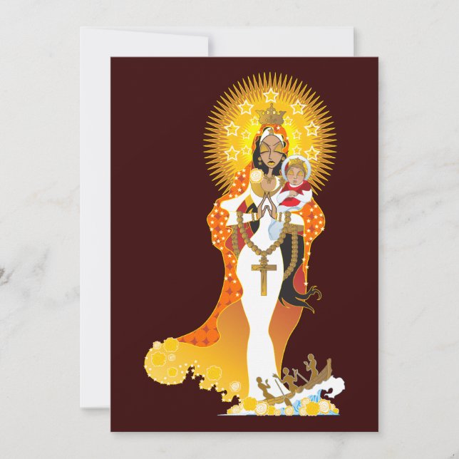 La Virgen de la Caridad del Cobre invitaciones (Anverso)