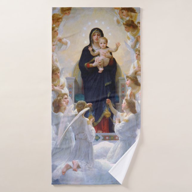 La Virgen de los Ángeles, Bouguereau (Toalla de baño)
