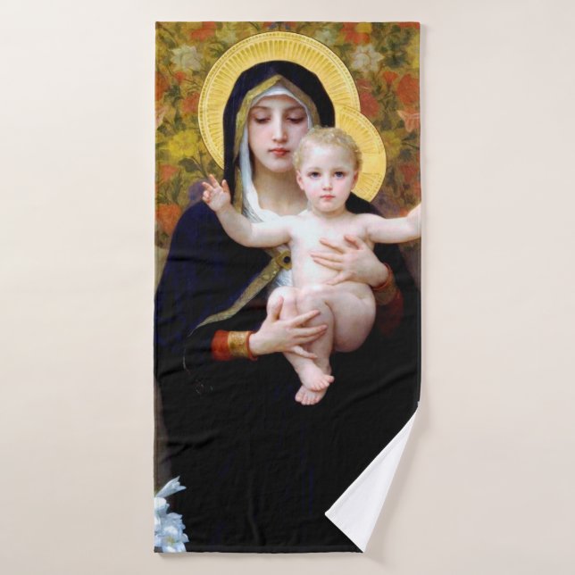 La Virgen del Lirio, Bouguereau (Toalla de baño)