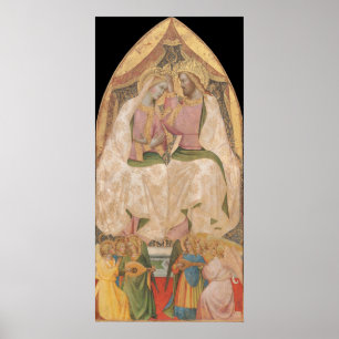 La Virgen y ángeles - Agnolo Gaddi Póster de Arte 