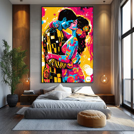 La visión del arte pop del beso