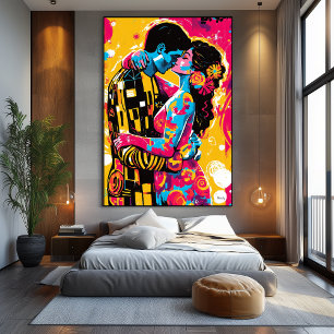 La visión del arte pop del beso