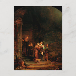 La Visitación de Rembrandt Tarjeta Postal