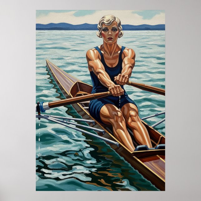 LA VOGUEUSE (La Rower) - Original arte art decó (Frente)