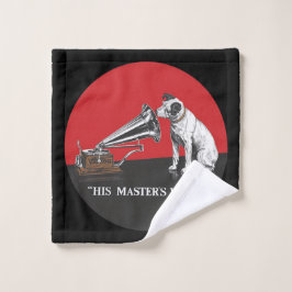 La voz de su amo en rojo y negro