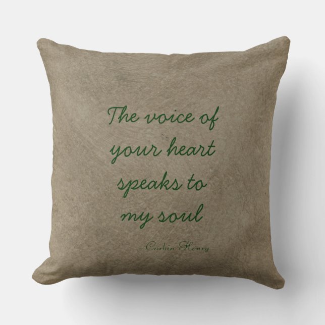 La Voz De Tu Corazón Almohada Decorativa (Anverso)