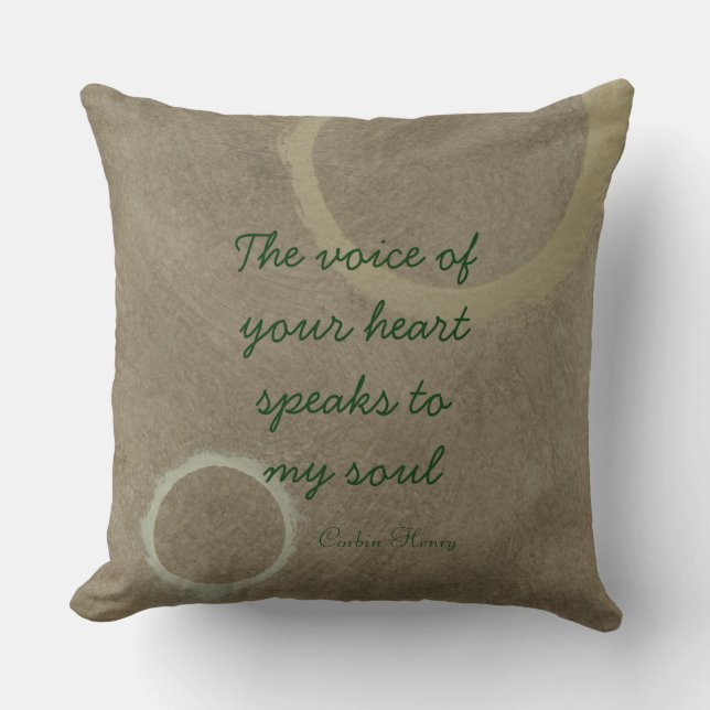 La Voz De Tu Corazón Dos Círculos Almohada Decorat (Anverso)
