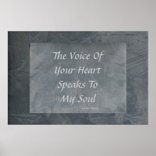 La Voz De Tu Corazón Habla A Mi Alma - Póster (Frente)