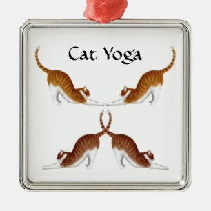 La yoga del gato presenta el ornamento