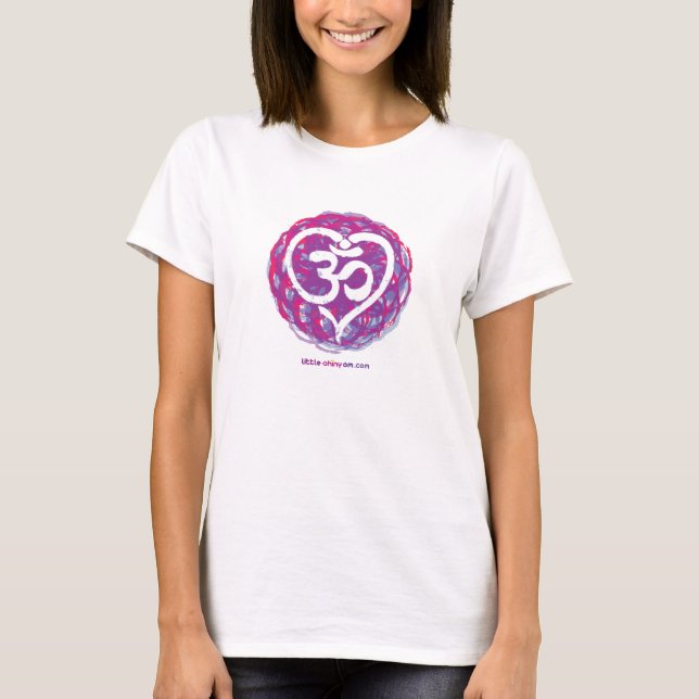 La yoga OM ama la camiseta de las señoras (Anverso)