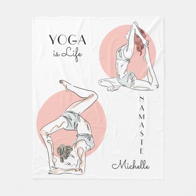 La yoga presenta la manta de encargo del paño (Anverso)