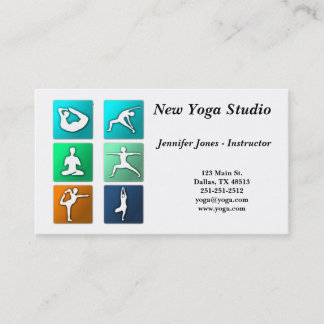 La yoga presenta la tarjeta de visita