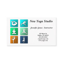 La yoga presenta la tarjeta de visita