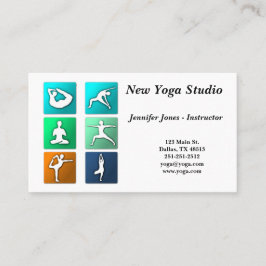 La yoga presenta la tarjeta de visita