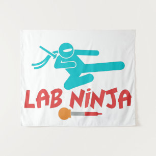 LAB NINJA - TAPIZ DE CIENTÍFICO DE LABORATORIO MÉD