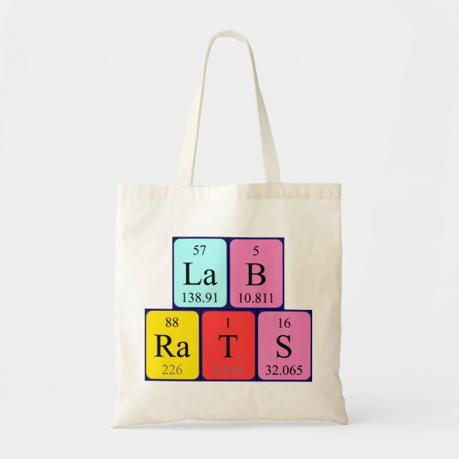 Lab Rats nombre de tabla periódica de la bolsa (Frente)