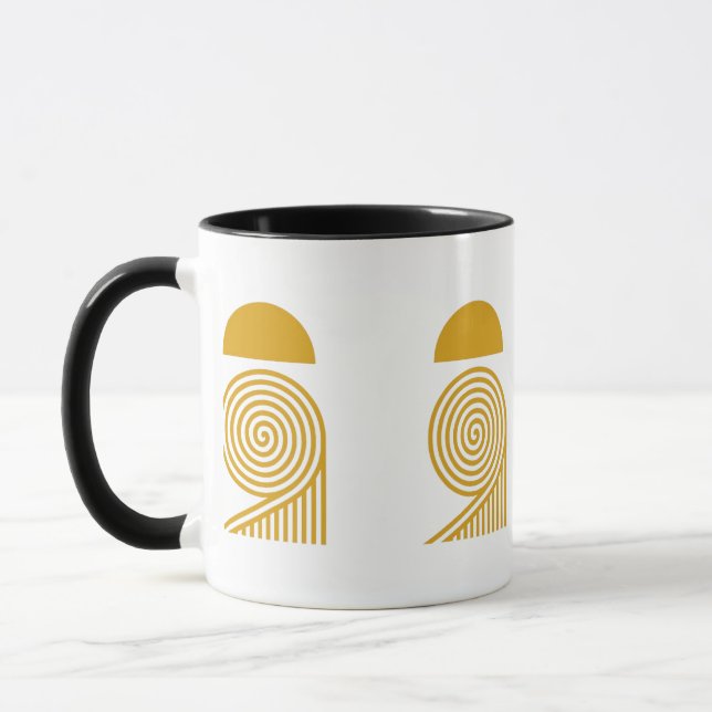 Laberinto de Luz – Taza Sol y Espiral Dorada (Izquierda)