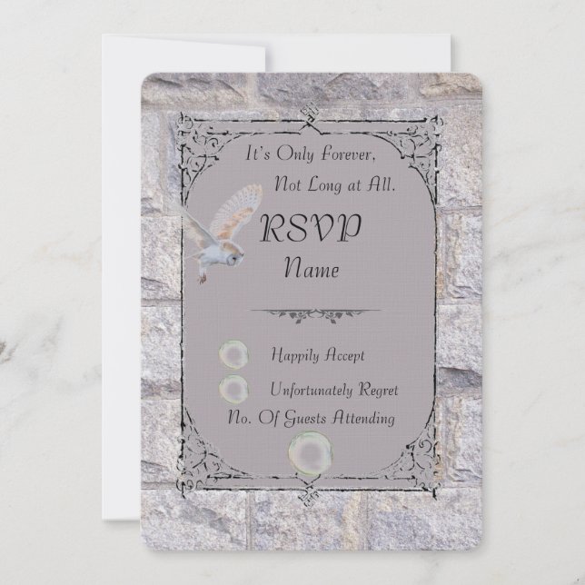 Laberinto es la única carta RSVP de boda para siem (Anverso)