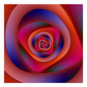 Laberinto espiral psicodélico Zazzle Poster perfec