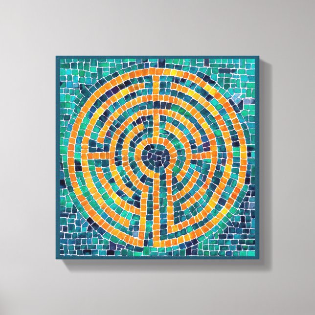 LABERINTO II Lienzo Envuelto de 12" x 12" (Profund (Anverso)
