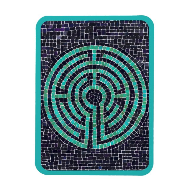 LABERINTO III Imán Flexible 3x4 - Turquesa (Vertical)