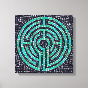 LABERINTO III Lienzo Envuelto de 12" x 12" (2,5" d