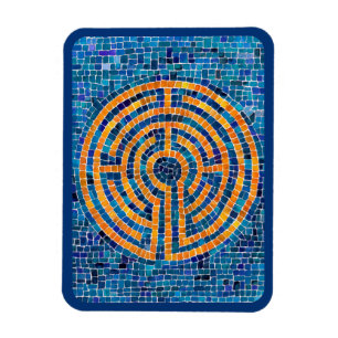 LABERINTO IV Imán Flexible 3x4 - Azul