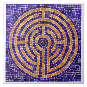 LABERINTO MOSAICO Baldosa Cerámica 6x6 - Blanco