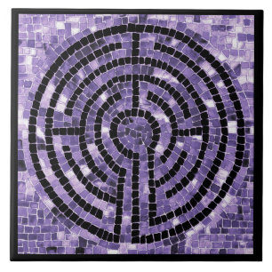 LABERINTO VI Baldosa Cerámica 6x6 - Negro