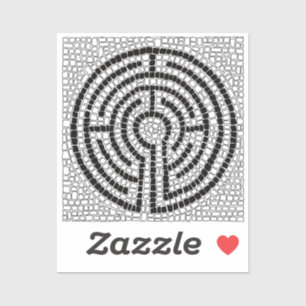 Laberinto VII 2"x2" Pegatina vinílico