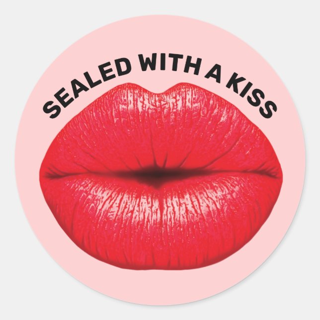 LABIOS CALIENTES ROJOS, SELLADOS CON PEGATINAS DE  (Anverso)