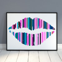 Labios coloridos Resumen de arte