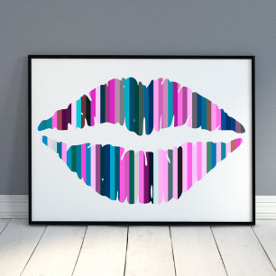 Labios coloridos Resumen de arte