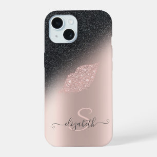 Labios de diamantes brillo Ombre rosa oro