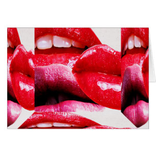 Labios de pintalabios calientes rojos