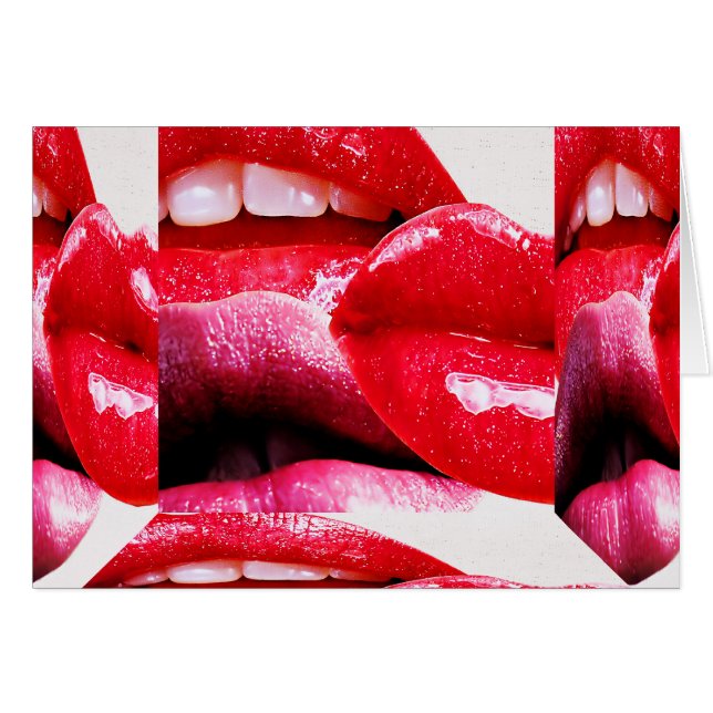 Labios de pintalabios calientes rojos (Anverso (Horizontal))