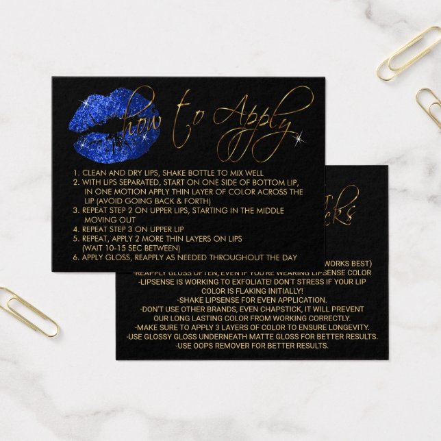 Labios de Purpurina azul - Cómo aplicar (Oficina)