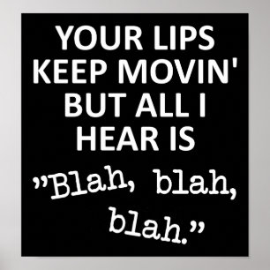 Labios en Movimiento Blablablá Señal de cartel div