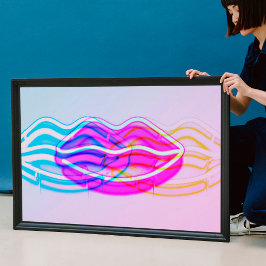 Labios Neon Colorful Wall Light | Arte digital mod