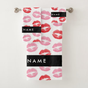 Labios rojos, labios rosados, besos, tu nombre, pe