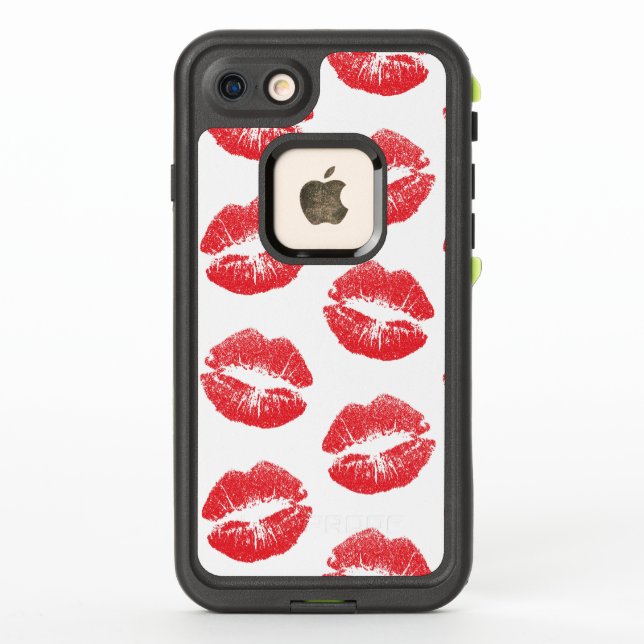 Labios Rojos, Patrón De Labios, Labial Rojo, Beso (Reverso)
