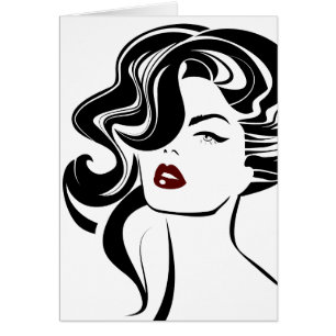 labios rojos retro chica