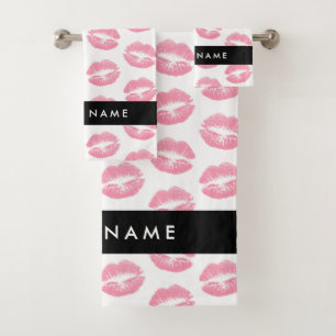 Labios rosados, besos, pintalabios, tu nombre, per