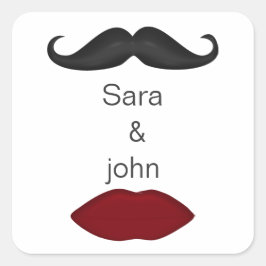 labios y bigote mod sello para sobres boda