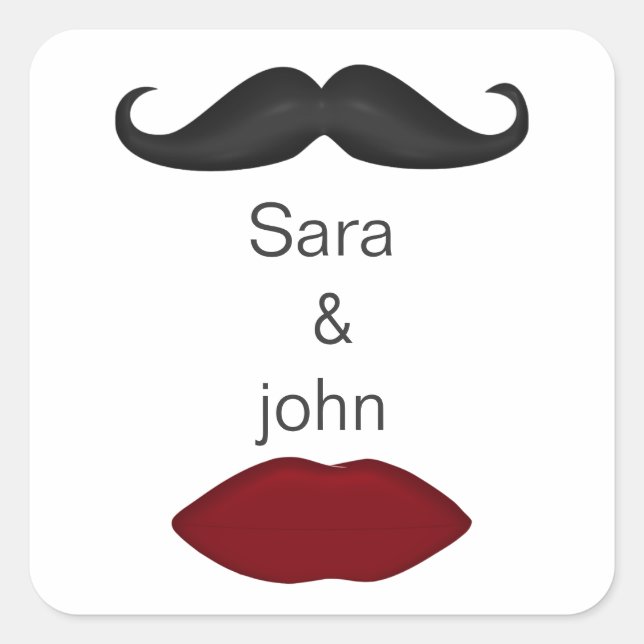 labios y bigote mod sello para sobres boda (Anverso)