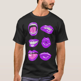 Labios y camiseta de los dientes