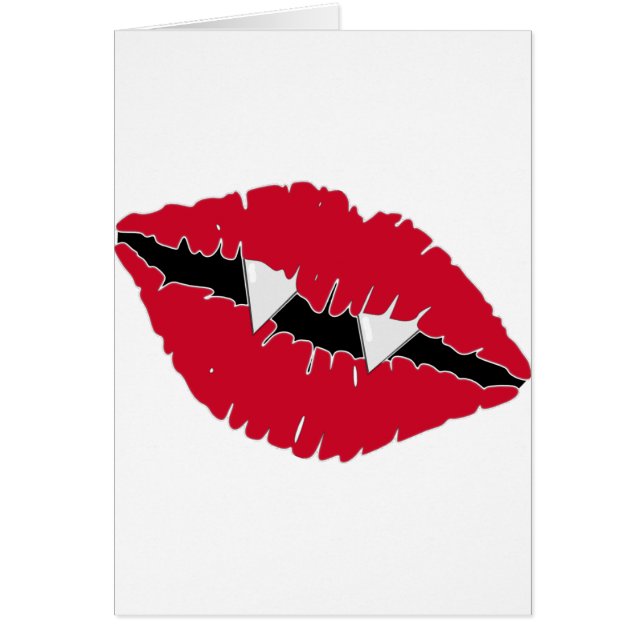 Labios y colmillos rojos (Frente)