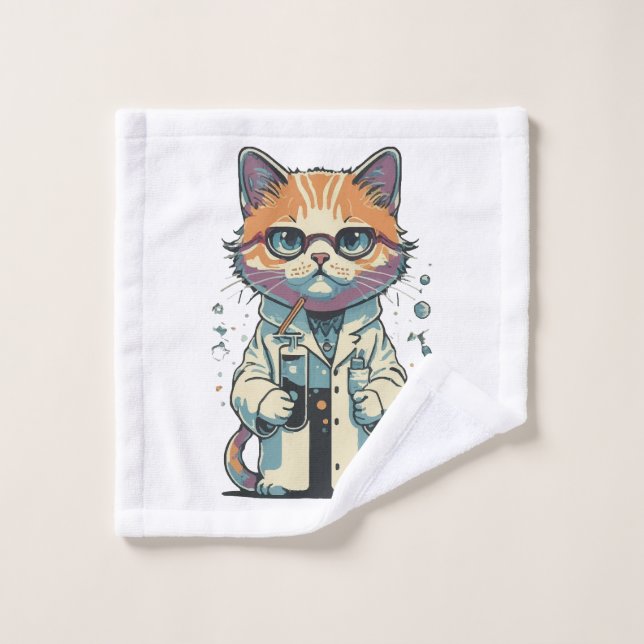 Laboratorio de gatos enfocado (Toallita)