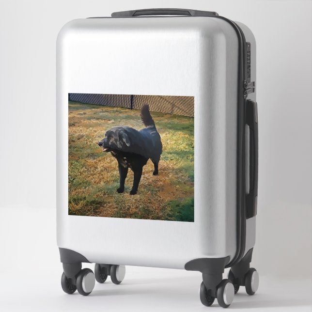 Laboratorio Negro En El Pegatina De Vinilo Cortado (Maleta)